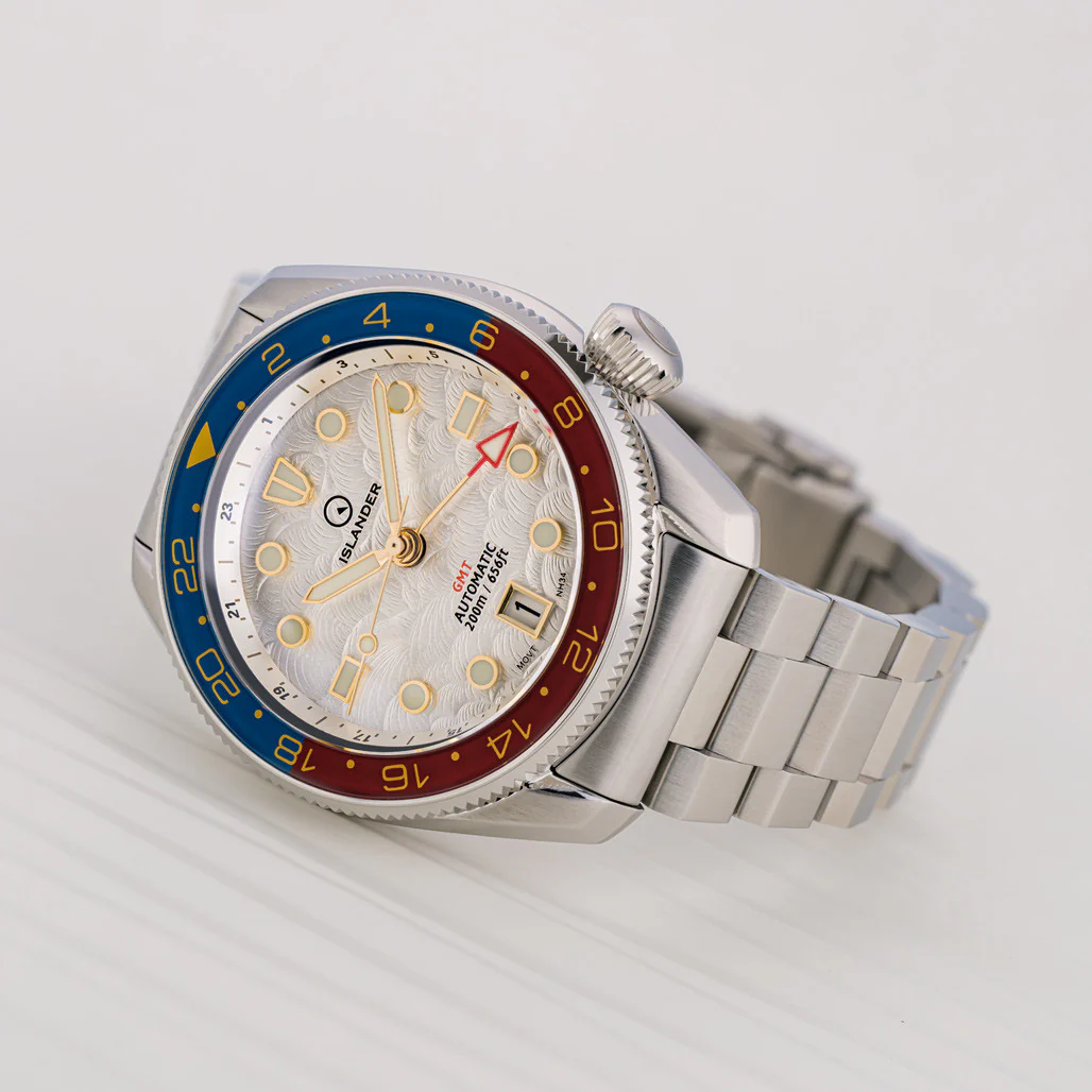 Islander Watch JFK Automatic GMT White Cloud Dial #ISL-206 - Image 4